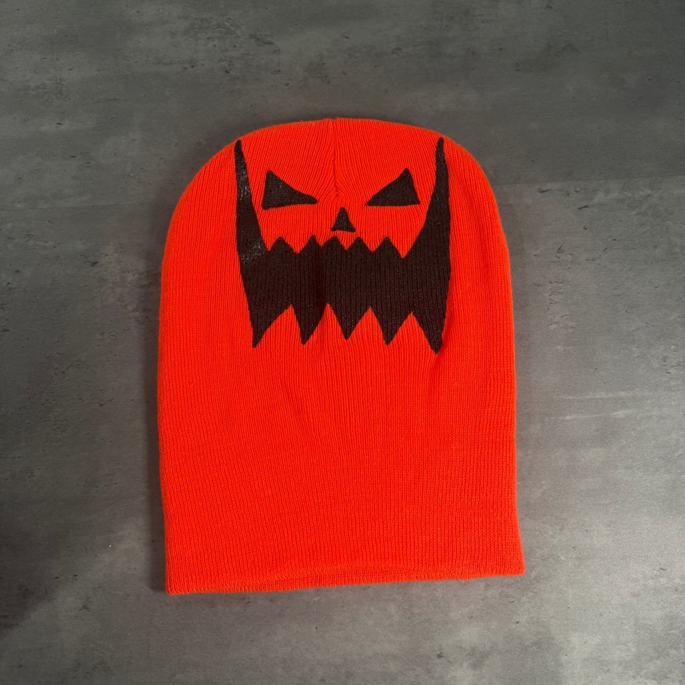 Asspizza Beanie Orange Pumpkin Face 2021 Austin Babbitt‎ Streetwear Hat RARE